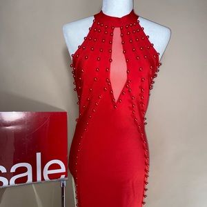 Pearl bandage dress.